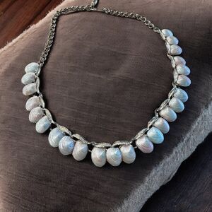 Rare Vintage Capri Shells Statement Necklace with textured Seashell Links